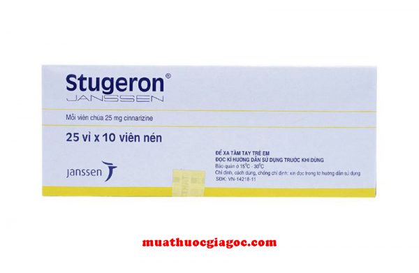 Thuốc Stugeron 25mg giá bao nhiêu?