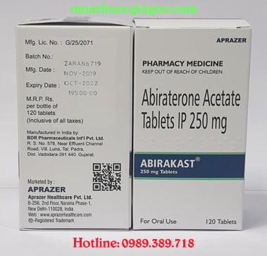 Giá thuốc Abirakast 250mg
