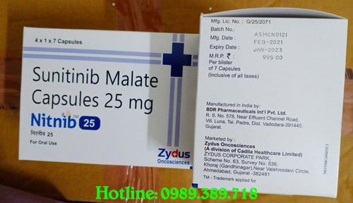 Giá thuốc Nitnib 25mg