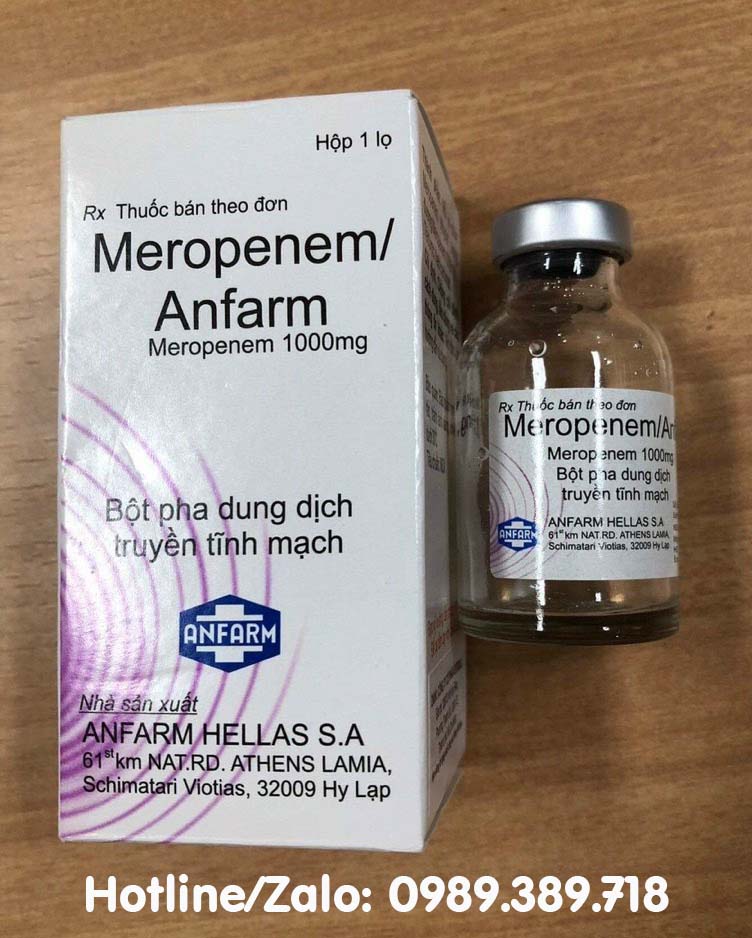 Giá thuốc Meropenem Anfarm 1000mg