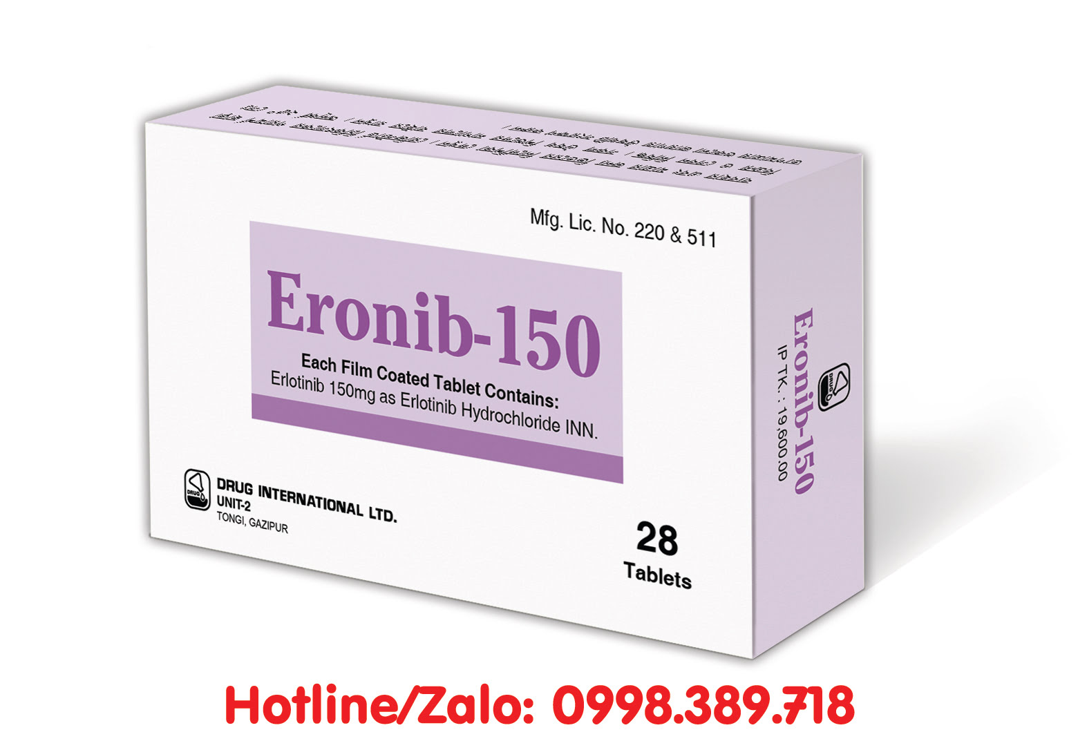 Giá thuốc Eronib 150mg